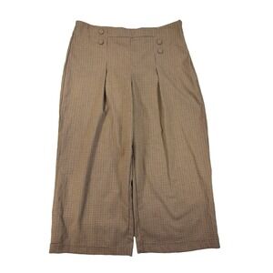 Riley & Rae Women's 10 Houndstooth Wide Leg Cropped Pants Baggy‎ Loose Sailor